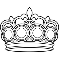 Mahkota Kerajaan dengan Fleur-de-lis