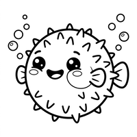 Petit Poisson-Globe Heureux