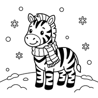 Zimowa Zebra w Szaliku