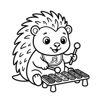 Musical Hedgehog with Xylophone