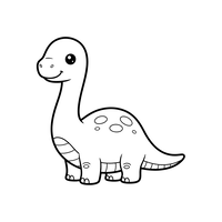 Dinosaurus Leher Panjang Bayi yang Bahagia