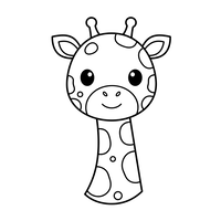 Manchas de uma Girafa Bebê Fofa