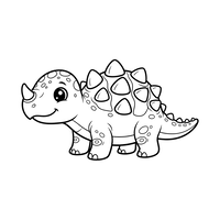 Söt Babyankylosaurus med Taggar