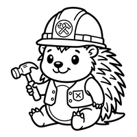 Bauarbeiter Igel