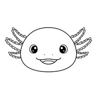 Schattig Axolotl Gezicht