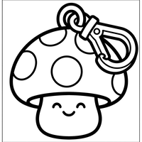 Chaveiro de Cogumelo Feliz