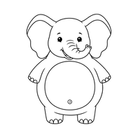 Elefante Bebê Fofo em Pé