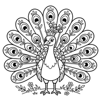 Königlicher Pfau mit Krone