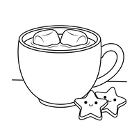 Gorąca Czekolada, Pianki Marshmallow i Ciasteczka Gwiazdki