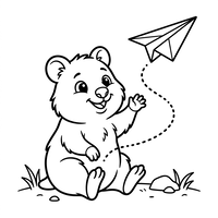 Söt Hamster och Pappersflygplan