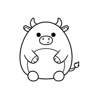 Adorable Vache Assise