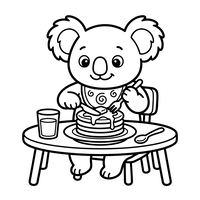 Baby Koala Eating Pancakes