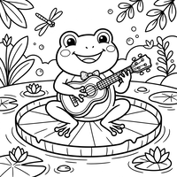 Sapo Musical em uma Vitória-Régia