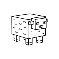 Blokkerig Schaap in Gamestijl