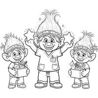 Festliga helgtroll med presenter
