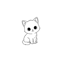 Cute Big-Eyed Kitten