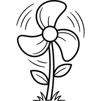 Molinete de Flor Giratorio