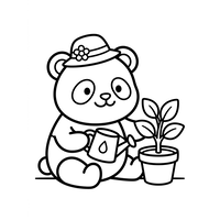 Sød Panda i Haven