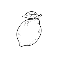 Zitrone Frucht Umriss