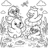 Pesta Kolam Anak Bebek yang Ceria