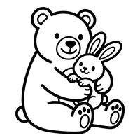 Cuddly Bear and Bunny Hug