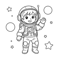 Glad Astronaut Vinker i Verdensrommet