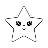 Visage d'Étoile Mignonne