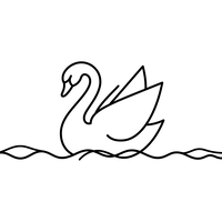 Eleganter Schwan auf dem Wasser