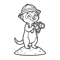 Explorer Ferret with Binoculars