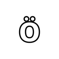 Gemena bokstaven Ö med omljud
