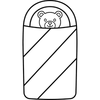 Smilende Bamse i Sovepose