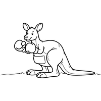 Canguro Boxeador Listo para Luchar