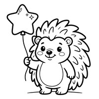 Mignon Hérisson avec Ballon Étoile
