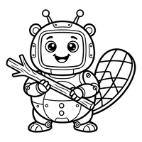 Robotbever met een Tak