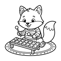 Musikalsk rev som spiller xylofon