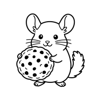 Süße Maus mit einem Riesigen Keks