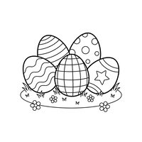 Huevos de Pascua y Flores de Primavera