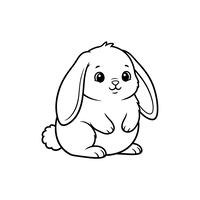 Iepuraș adorabil cu urechi lăsate