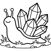 Crystal Snail on Grass