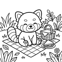 Sød Rød Panda Picknick