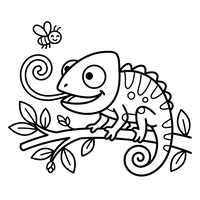 Wesoły Kameleon i Pszczółka