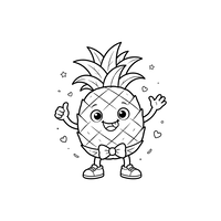 Glad ananas med fluga