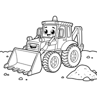 Backhoe Loader Ceria Menggali Menyenangkan