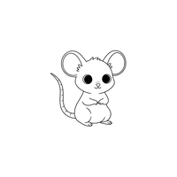 Adorable Petite Souris Personnage