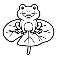 Happy Frog on a Lily Pad