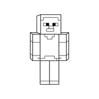 Minecraft Steve Character to Color