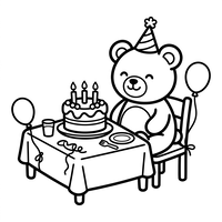 Teddybären Geburtstagsparty