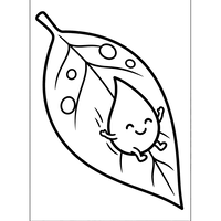 Glad Vanddråbe på et Blad