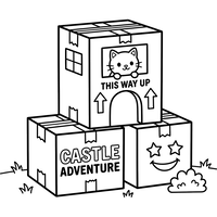 Avventura nel Castello di Scatole di Cartone con Gatto