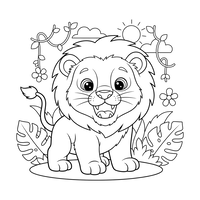 Bayi Singa Tersenyum di Hutan